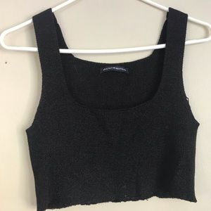 Charcoal grey knit brandy Melville glitter tank